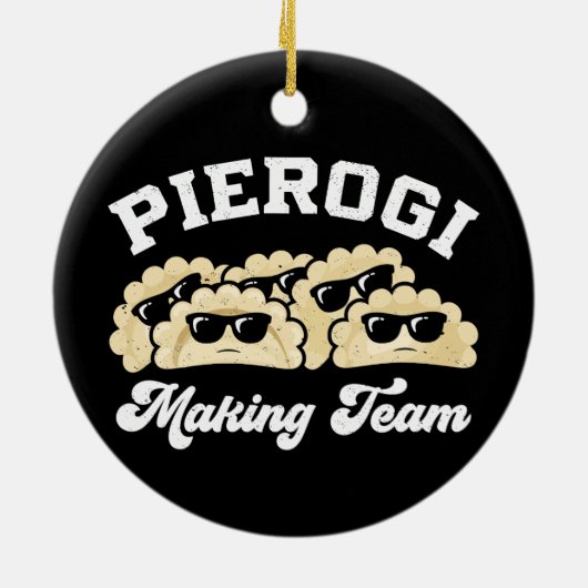 Pierogi Maken Team Pierogi Maker Eten Pools Keramisch Ornament (Achterkant)