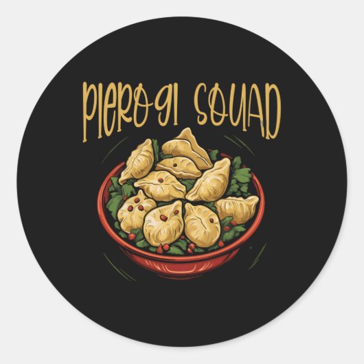 Pierogi Maker Poolse Pierogies Polen Pierogi Cutt Ronde Sticker (Voorkant)