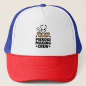 Pierogi Making Crew - Leuk Chef Design Trucker Pet (Voorkant)