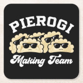 Pierogi Making Team Pierogi Maker Eten Pools Kartonnen Onderzetters (Voorkant)