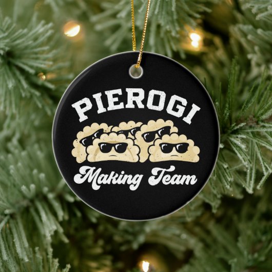 Pierogi Making Team Pierogi Maker Eten Pools Keramisch Ornament (Boom)