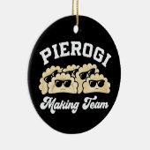 Pierogi Making Team Pierogi Maker Eten Pools Keramisch Ornament (Rechts)