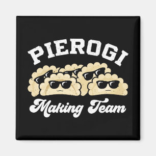 Pierogi Making Team Pierogi Maker Eten Pools Magneet