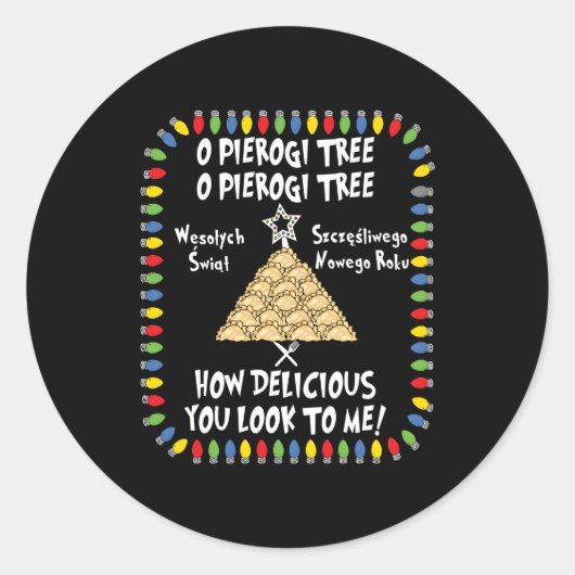 Pierogi Poolse voedsel Pierogies Maker Ronde Sticker (Voorkant)