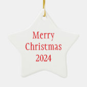 Pierogi Princess - Vrolijk Kerstfeest 2024 Keramisch Ornament (Achterkant)