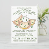 Pierogies met het Poolse voedselfestival van Sour  Kaart (Staand voorkant)