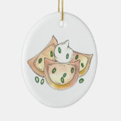 Pierogies Poland Cuisine Potato Dumplings Foodie Keramisch Ornament (Rechts)