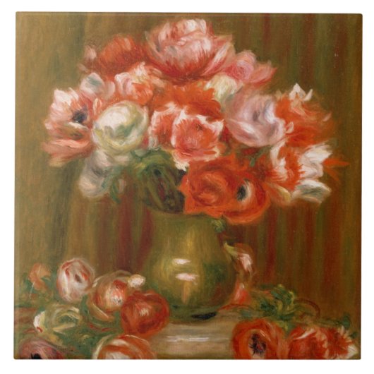Pierre A Renoir | Anemonen Tegeltje (Voorkant)