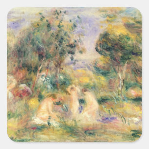 Pierre A Renoir   Bathers Vierkante Sticker