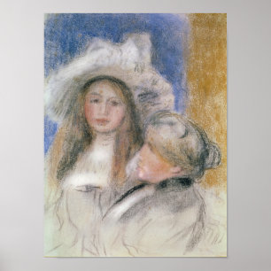 Pierre A Renoir Berthe Morisot en haar dochter Poster
