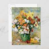 Pierre A Renoir | Bouquet Chrysanthemums Briefkaart (Voorkant / Achterkant)