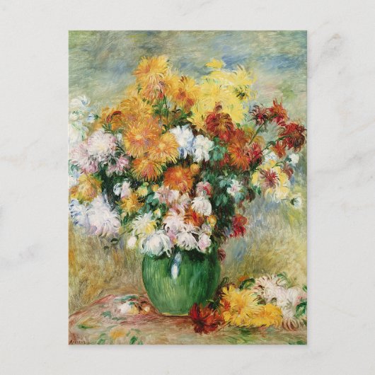 Pierre A Renoir | Bouquet Chrysanthemums Briefkaart (Voorkant)