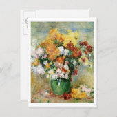 Pierre A Renoir | Bouquet Chrysanthemums Briefkaart (Voorkant / Achterkant)
