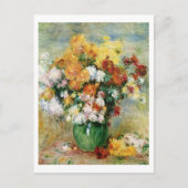 Pierre A Renoir | Bouquet Chrysanthemums Briefkaart (Voorkant)