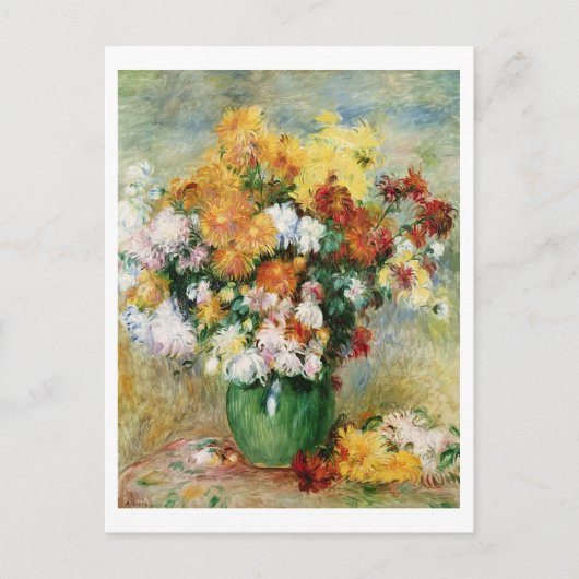 Pierre A Renoir | Bouquet Chrysanthemums Briefkaart (Voorkant)