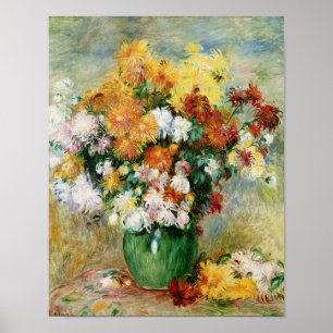 Pierre A Renoir Bouquet Chrysanthemums Poster