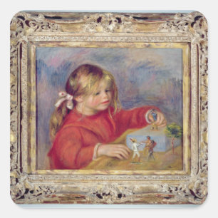 Pierre A Renoir Claude Renoir in Play Vierkante Sticker