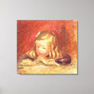 Pierre A Renoir   Coco bij de tabel Canvas Afdruk