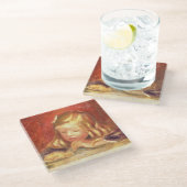 Pierre A Renoir | Coco bij de tabel  Glazen Onderzetter (Schuin)