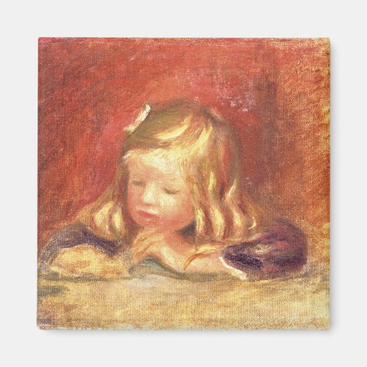 Pierre A Renoir | Coco bij de tabel Magneet (Voorkant)