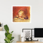 Pierre A Renoir | Coco bij de tabel Poster (Thuiskantoor)