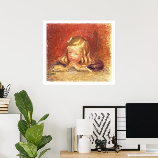 Pierre A Renoir | Coco bij de tabel Poster (Thuiskantoor)