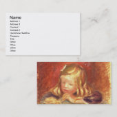 Pierre A Renoir | Coco bij de tabel  Visitekaartje (Voorkant / Achterkant)