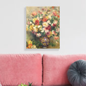 Pierre A Renoir | Dahlias Canvas Afdruk (Insitu (Woonkamer))