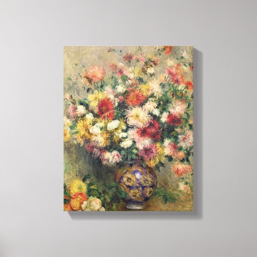 Pierre A Renoir | Dahlias Canvas Afdruk (Voorkant)