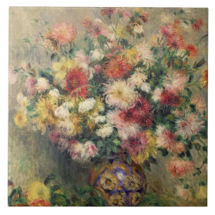 Pierre A Renoir Dahlias Tegeltje