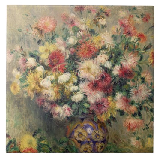 Pierre A Renoir | Dahlias Tegeltje (Voorkant)