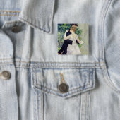 Pierre A Renoir | Dans in de stad Vierkante Button 5,1 Cm (In situ)