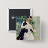 Pierre A Renoir | Dans in de stad Vierkante Button 5,1 Cm (Voorkant /achterkant)