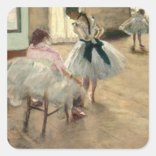 Pierre A Renoir   Dans Lesson Vierkante Sticker