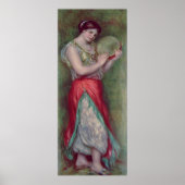 Pierre A Renoir | Dansmeisje met Tambourine Poster (Voorkant)