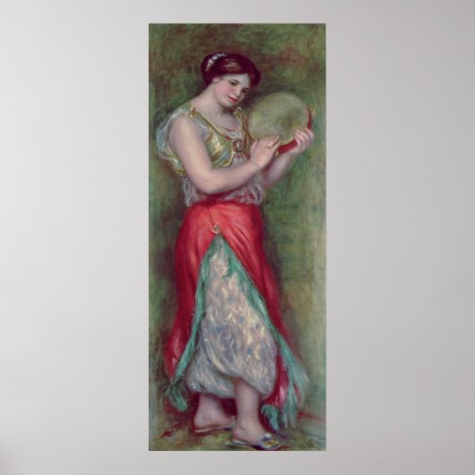Pierre A Renoir | Dansmeisje met Tambourine Poster (Voorkant)