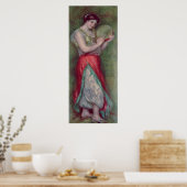 Pierre A Renoir | Dansmeisje met Tambourine Poster (Keuken)