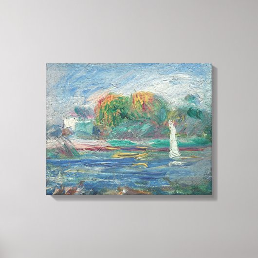 Pierre A Renoir | De blauwe rivier Canvas Afdruk (Voorkant)