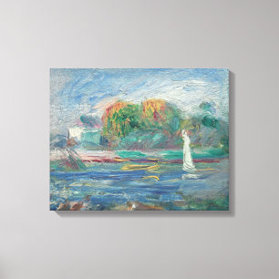Pierre A Renoir   De blauwe rivier Canvas Afdruk