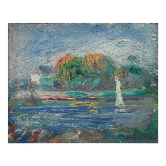 Pierre A Renoir | De blauwe rivier Poster (Voorkant)