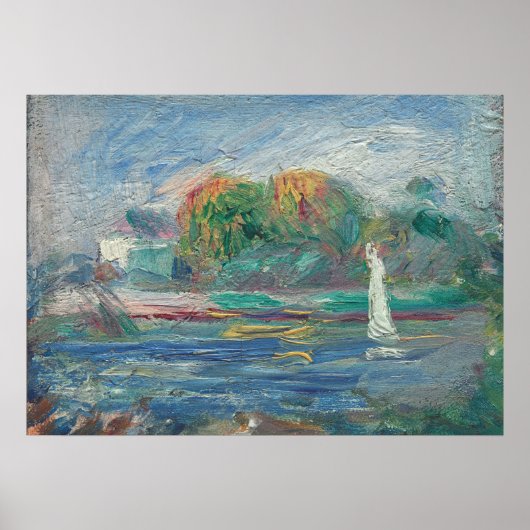 Pierre A Renoir | De blauwe rivier Poster (Voorkant)