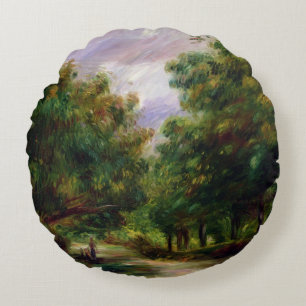 Pierre A Renoir De weg nabij Cagnes Rond Kussen