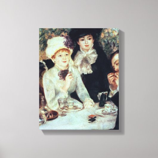 Pierre A Renoir | Einde van de lunch Canvas Afdruk (Voorkant)