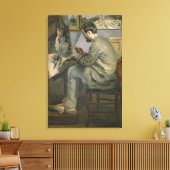 Pierre A Renoir | Frederic Bazille op zijn Easel Canvas Afdruk (Insitu (Woonkamer))