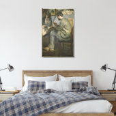 Pierre A Renoir | Frederic Bazille op zijn Easel Canvas Afdruk (Insitu (Slaapkamer))