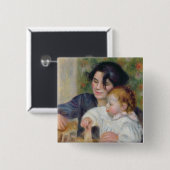 Pierre A Renoir | Gabrielle en Jean Vierkante Button 5,1 Cm (Voorkant /achterkant)