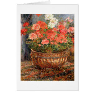 Pierre A Renoir   Geraniums in een koperbekken