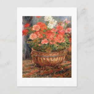 Pierre A Renoir   Geraniums in een koperbekken Briefkaart