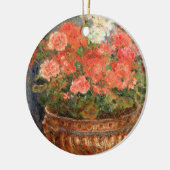 Pierre A Renoir | Geraniums in een koperbekken Keramisch Ornament (Links)