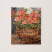 Pierre A Renoir | Geraniums in een koperbekken Legpuzzel (Verticaal)